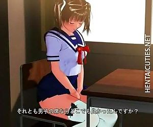 Shy 3D anime schoolgirl..